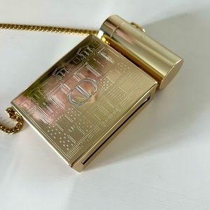 Dior Gold Metallic Minaudière Crossbody Bag